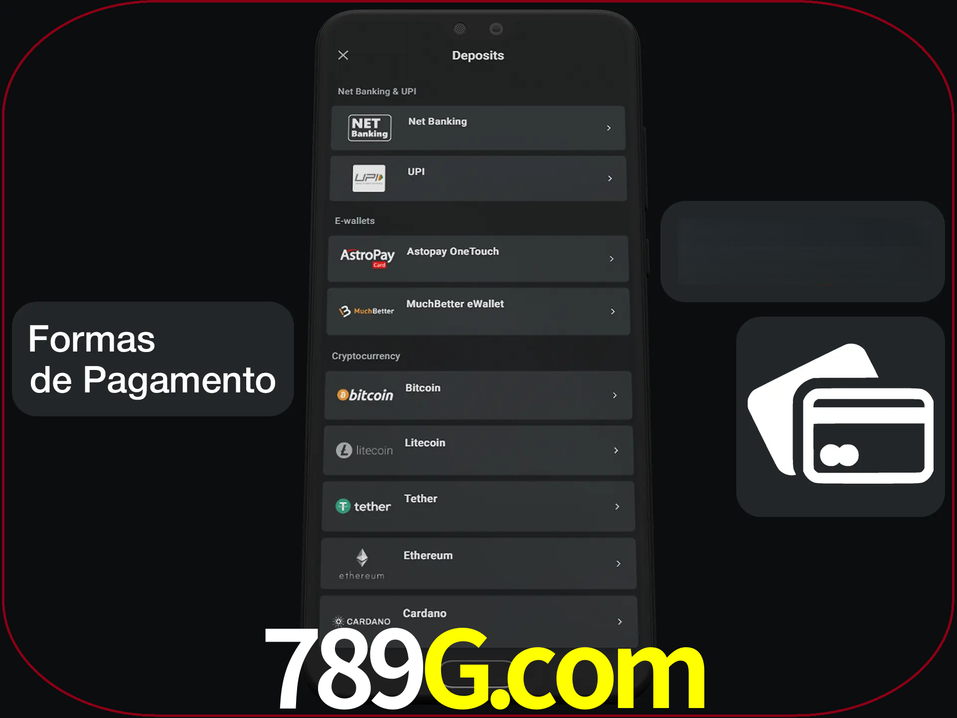 Escolha a forma de pagamento de sua preferência.